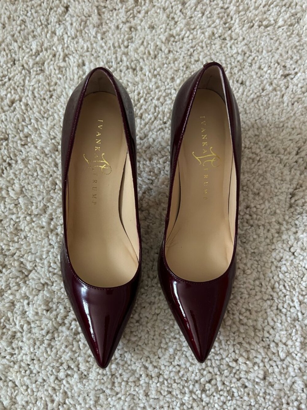 Ivanka Trump Carra Wine Red Heels - Picture 4 of 9